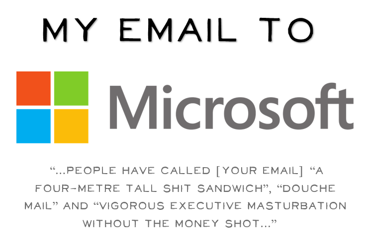The famous email to Microsoft