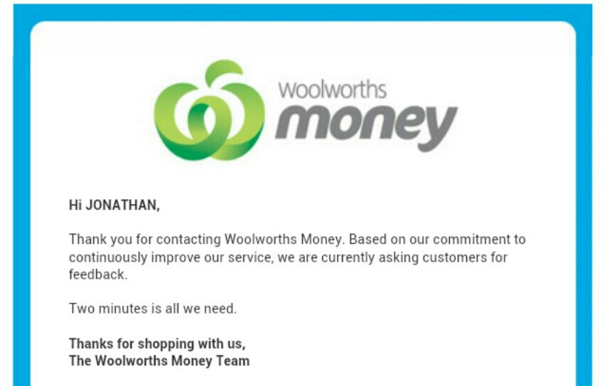 Woolworths survey