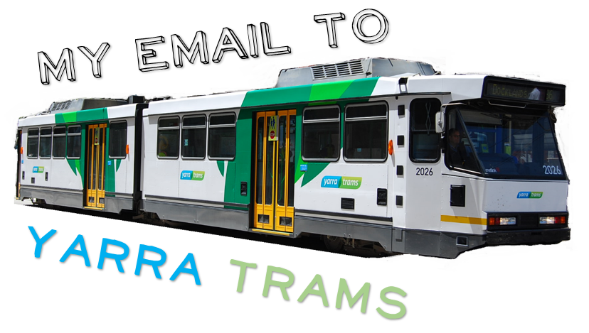 Email to Yarra Trams tile